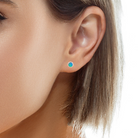 Handmade Opal Stud Earrings - Gold/Silver | Dainty & Cute | Crystal Fire Opal Jewelry | Gift for Her 3mm - Masterpiece Jewellery Opal & Gems Sydney Australia | Online Shop