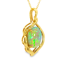 18kt Yellow Gold 4.19ct Black Opal and Diamond pendant - Masterpiece Jewellery Opal & Gems Sydney Australia | Online Shop