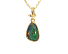 Gold Plated silver necklace with 10x8mm freeform Opal triplet - Masterpiece Jewellery Opal & Gems Sydney Australia | Online Shop