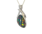 Sterling Silver freeform Opal triplet 25x13mm - Masterpiece Jewellery Opal & Gems Sydney Australia | Online Shop