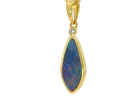 Gold Plated Silver Opal doublet 25x8.2mm pendant - Masterpiece Jewellery Opal & Gems Sydney Australia | Online Shop