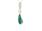 Sterling Silver Opal triplet pearshape 30x9.5mm pendant - Masterpiece Jewellery Opal & Gems Sydney Australia | Online Shop