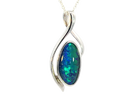 Sterling Silver Opal triplet pendant 33.3x13.3mm - Masterpiece Jewellery Opal & Gems Sydney Australia | Online Shop