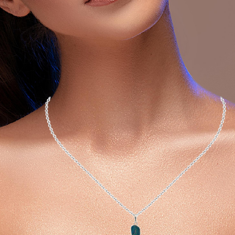 Sterling Silver Opal doublet 12.3x7mm pendant - Masterpiece Jewellery Opal & Gems Sydney Australia | Online Shop