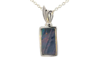 Sterling Silver rectangular shape Opal doublet pendant - Masterpiece Jewellery Opal & Gems Sydney Australia | Online Shop