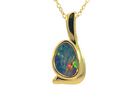 Gold Plate Silver Opal doublet 21x8.8mm pendant - Masterpiece Jewellery Opal & Gems Sydney Australia | Online Shop