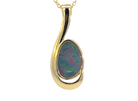 Gold Plated swirl Opal doublet 27.7x11mm pendant - Masterpiece Jewellery Opal & Gems Sydney Australia | Online Shop