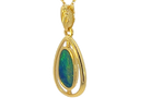 Gold Plated Silver pearshape Opal doublet 26x11mm Pendant - Masterpiece Jewellery Opal & Gems Sydney Australia | Online Shop