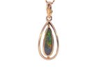 Rose Gold plated silver opal doublet pendant teardrop shape cut out - Masterpiece Jewellery Opal & Gems Sydney Australia | Online Shop