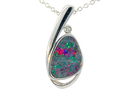 Sterling Silver Opal doublet 12x9mm pendant - Masterpiece Jewellery Opal & Gems Sydney Australia | Online Shop