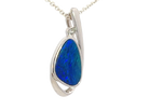 Sterling Silver Opal doublet 23.9x10.7mm pendant - Masterpiece Jewellery Opal & Gems Sydney Australia | Online Shop