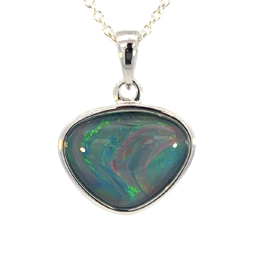 Sterling Silver Opal triplet 20.9x15.8mm pendant - Masterpiece Jewellery Opal & Gems Sydney Australia | Online Shop