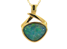 Sterling Silver gold plated opal pendant 16.2x23mm - Masterpiece Jewellery Opal & Gems Sydney Australia | Online Shop