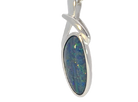 Sterling Silver Opal triplet pendant 28.6x11.1mm - Masterpiece Jewellery Opal & Gems Sydney Australia | Online Shop