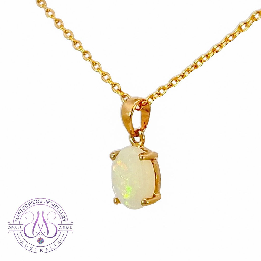 14kt Yellow Gold Opal pendant 0.67ct - Masterpiece Jewellery Opal & Gems Sydney Australia | Online Shop