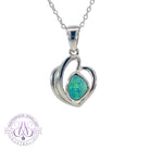 Sterling Silver heart shape Boulder Opal pendant - Masterpiece Jewellery Opal & Gems Sydney Australia | Online Shop