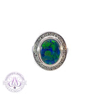 18kt White Gold multi piece Black Opal diamond ring, pendant and brooch piece - Masterpiece Jewellery Opal & Gems Sydney Australia | Online Shop