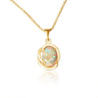 18kt Yellow Gold Semi Black Opal 1.8ct pendant - Masterpiece Jewellery Opal & Gems Sydney Australia | Online Shop