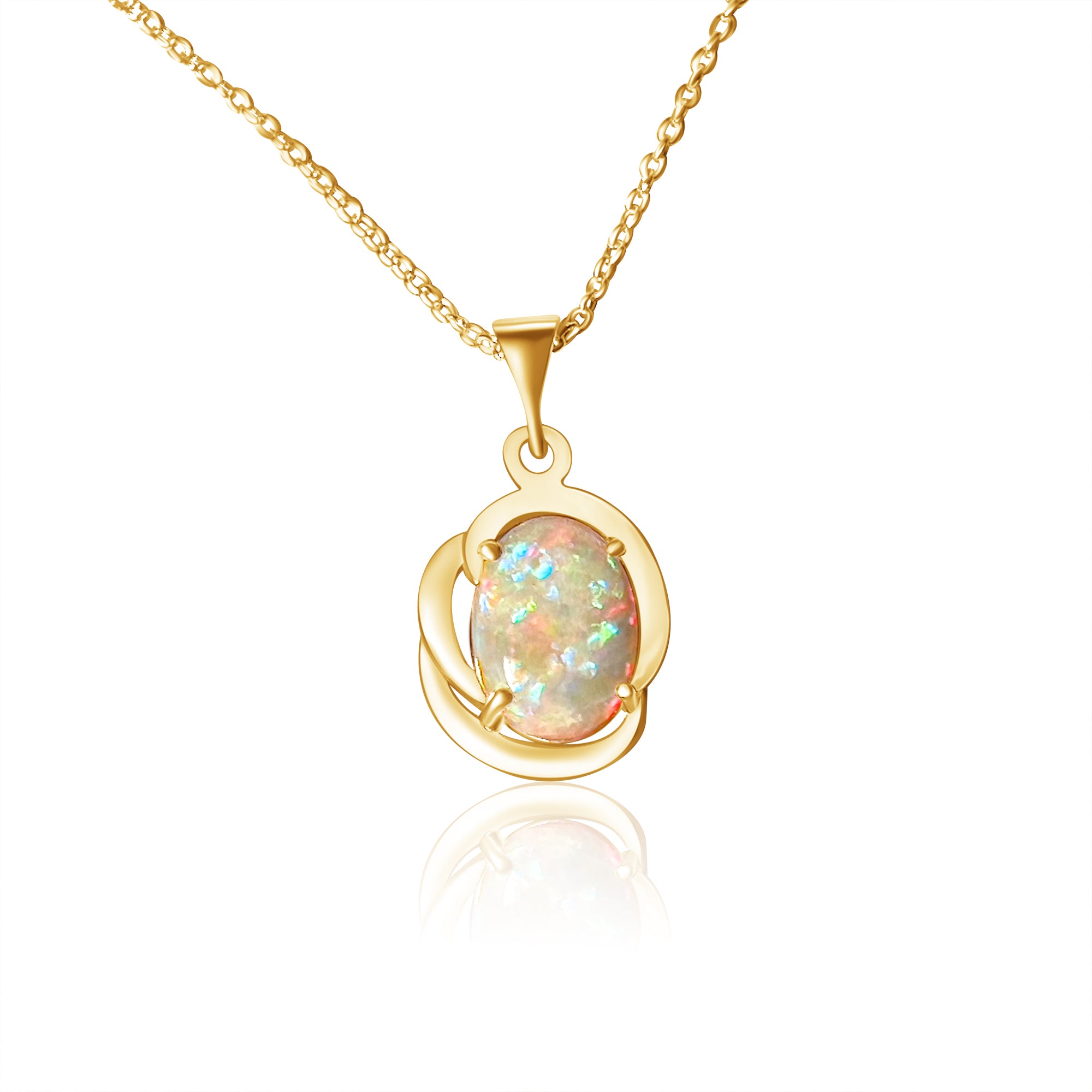 18kt Yellow Gold Semi Black Opal 1.8ct pendant - Masterpiece Jewellery Opal & Gems Sydney Australia | Online Shop