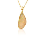 18kt Yellow Gold Light Opal multi colour 8.32ct pendant - Masterpiece Jewellery Opal & Gems Sydney Australia | Online Shop