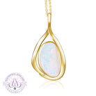 18kt Yellow Gold White Opal 5.12ct pendant - Masterpiece Jewellery Opal & Gems Sydney Australia | Online Shop