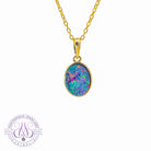9kt Yellow Gold 9x7mm Opal doublet bezel set pendant - Masterpiece Jewellery Opal & Gems Sydney Australia | Online Shop