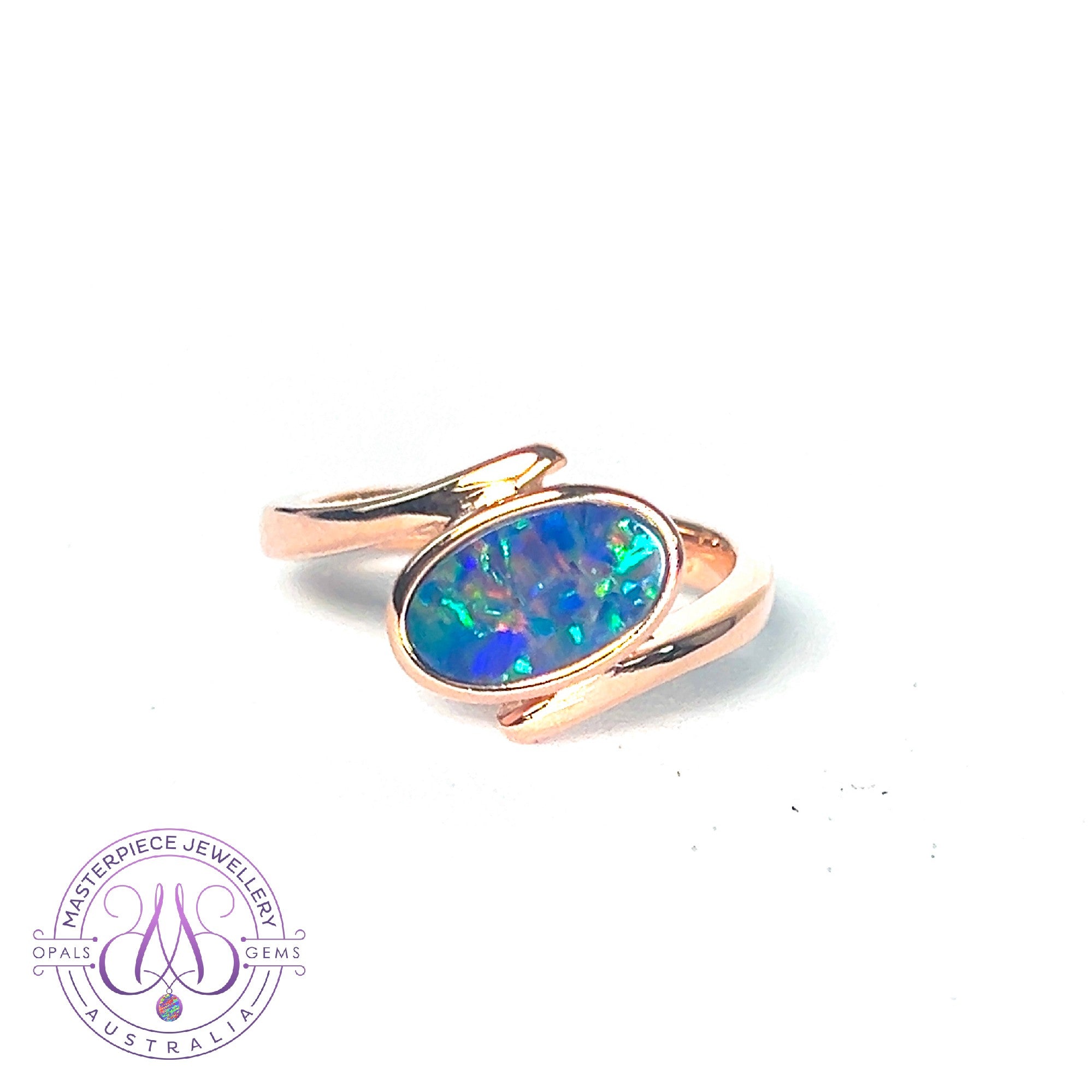 Rose Gold plated Sterling Silver 10x6mm ring