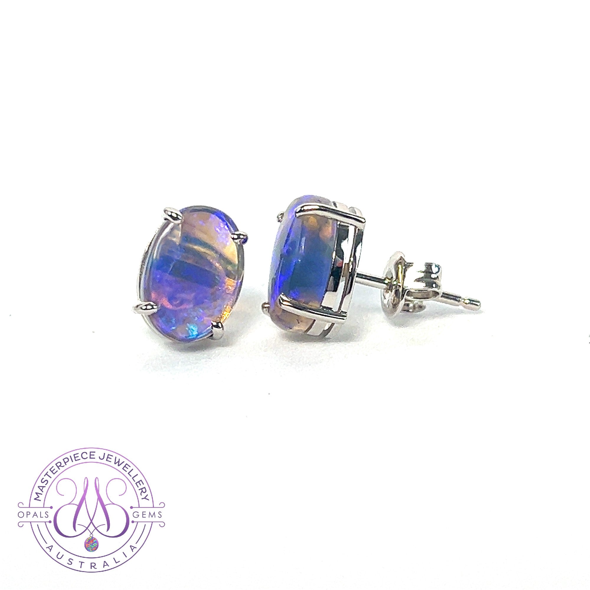 Sterling Silver Black Blue Opal 3.26ct claw set
