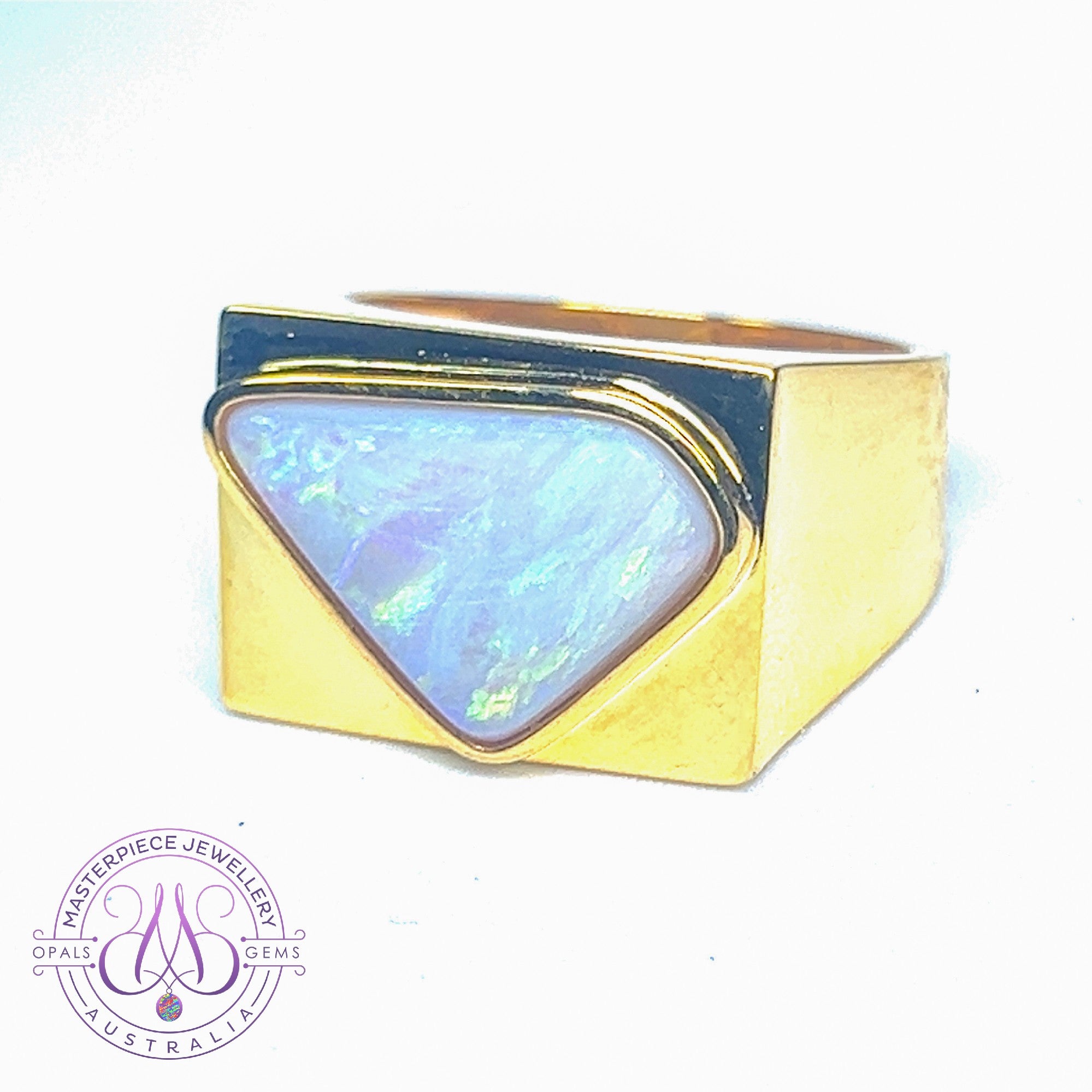 Gold Plated Sterling Silver 3.7ct Light Opal