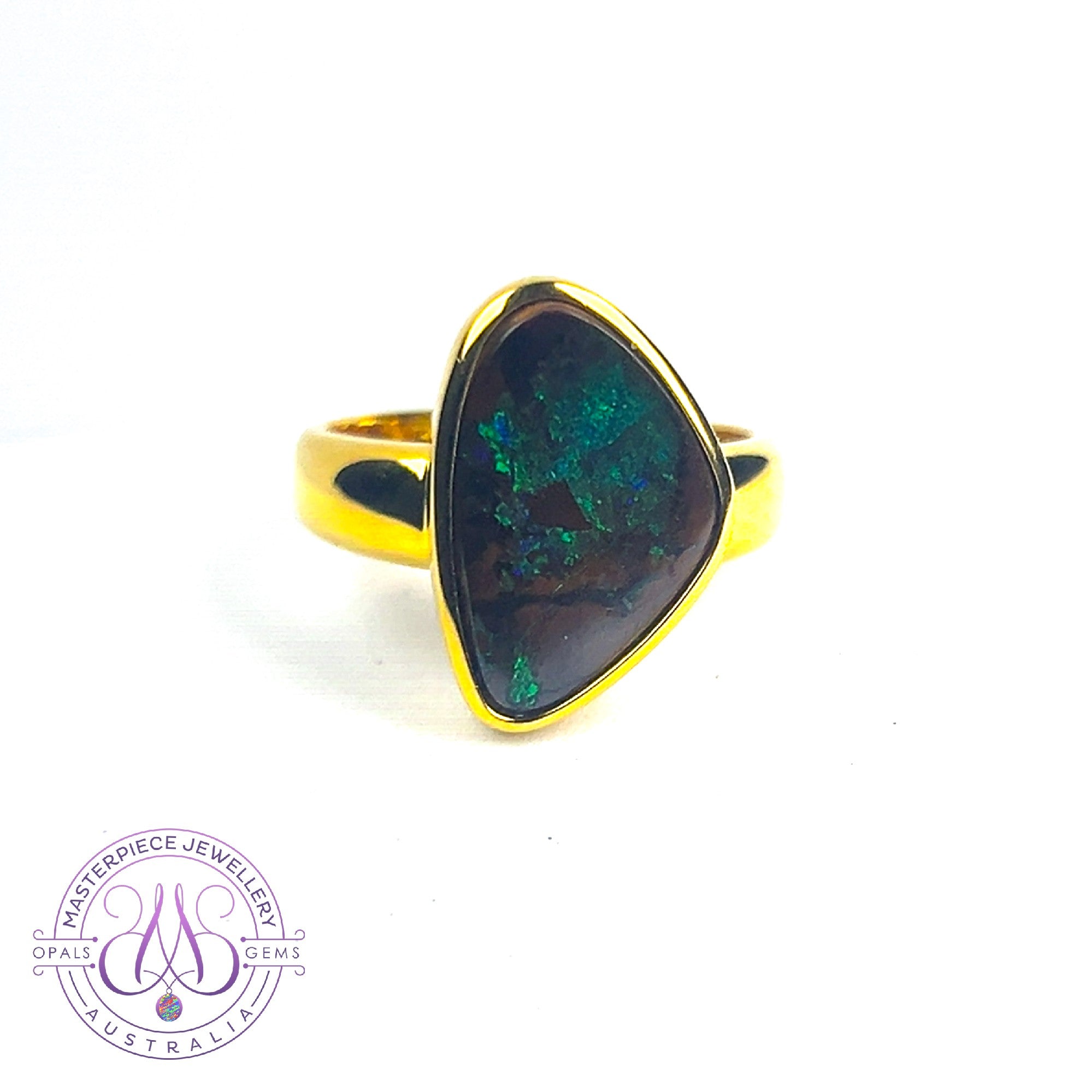 Gold plated sterling silver Boulder Opal 4.6ct