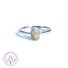 Sterling Silver Black Opal 0.65ct solitaire ring