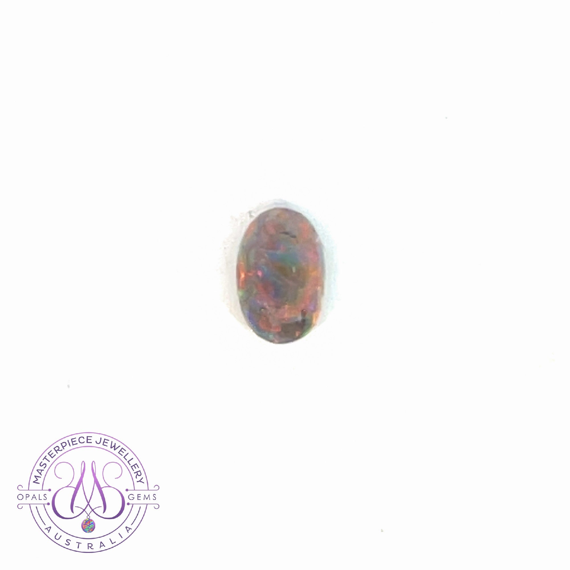 Oval Red Black Opal 0.97ct