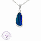 Sterling Silver Navy Blue Opal doublet pendant