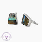 Sterling Silver freeform Boulder Opal 34.7ct cufflinks