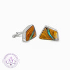 Sterling Silver Freeform Boulder Opal 26.4ct cufflinks
