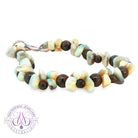Sterling Silver beaded Boulder Opal bracelet