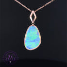 14kt Rose Gold 4.9ct Crystal Opal pendant