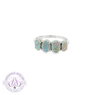 Sterling Silver eternity Black Opal 2.26ct ring