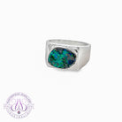 Sterling Silver Boulder Opal 5.2ct bezel set ring