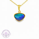 Gold Plated Opal triplet 12x13mm pendant
