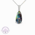 Sterling Silver Boulder Opal 10.4ct claw set pendant