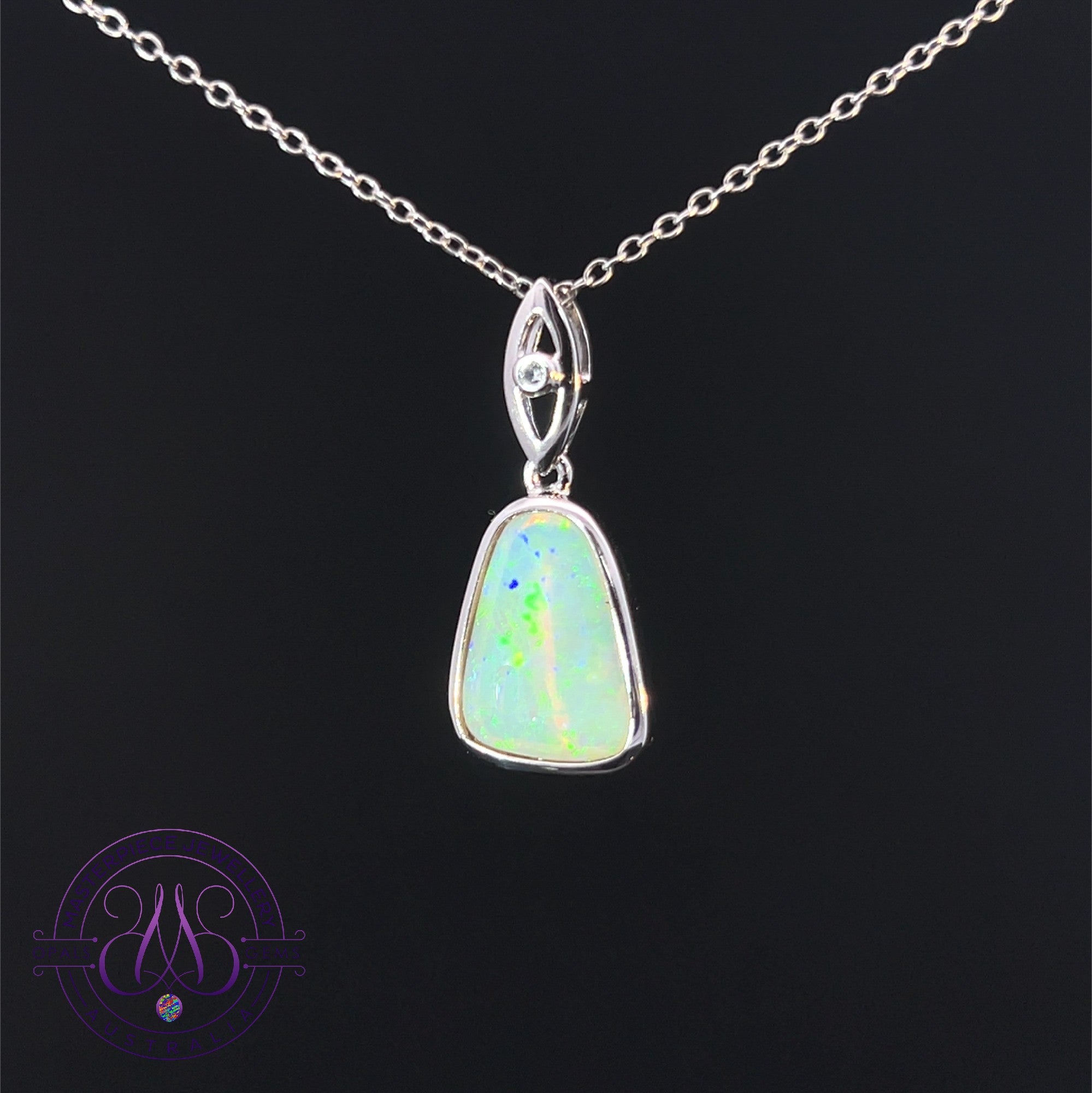 Sterling Silver Crystal Opal 1.45ct pendant