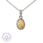 Sterling Silver Oval Black Opal 0.5ct pendant