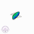 Sterling Silver 18x9mm Opal triplet ring