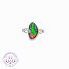 Sterling Silver Triplet 15x9mm opal ring