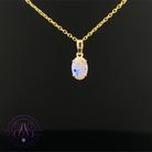 9kt Yellow Gold classic claw set Black Opal 0.45ct pendant