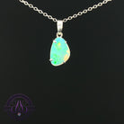 9kt White Gold Crystal Opal 1.15ct claw set pendant