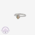 Sterling Silver Black Opal 0.5ct solitaire ring