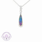 Sterling Silver Opal 15x5mm doublet pendant
