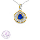 Sterling Silver two tone gold plated Shell design Opal doublet pendant